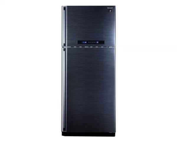 sharp-refrigerator-digital-no-frost-385-liter-2-doors-in-black-color-with-plasma-cluster-sj-pc48a-bk