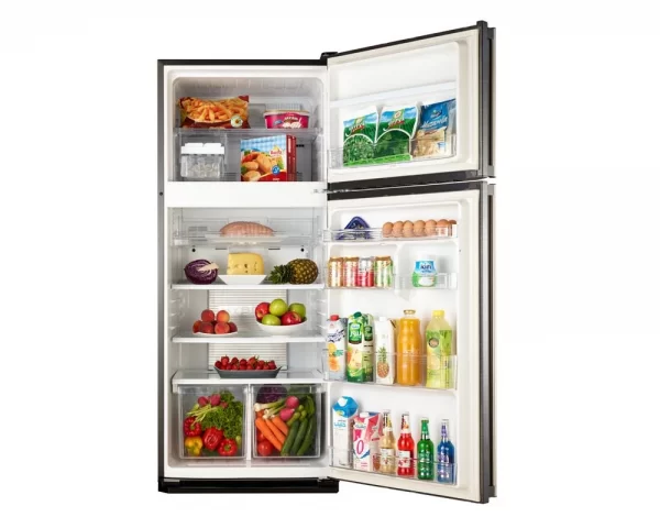 sharp-refrigerator-digital-no-frost-385-liter-2-doors-in-black-color-with-plasma-cluster-sj-pc48a-bk-open