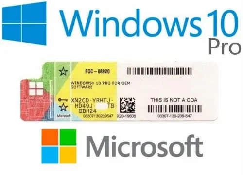 Microsoft OEM Windows 10 Professional 64-bit License - English